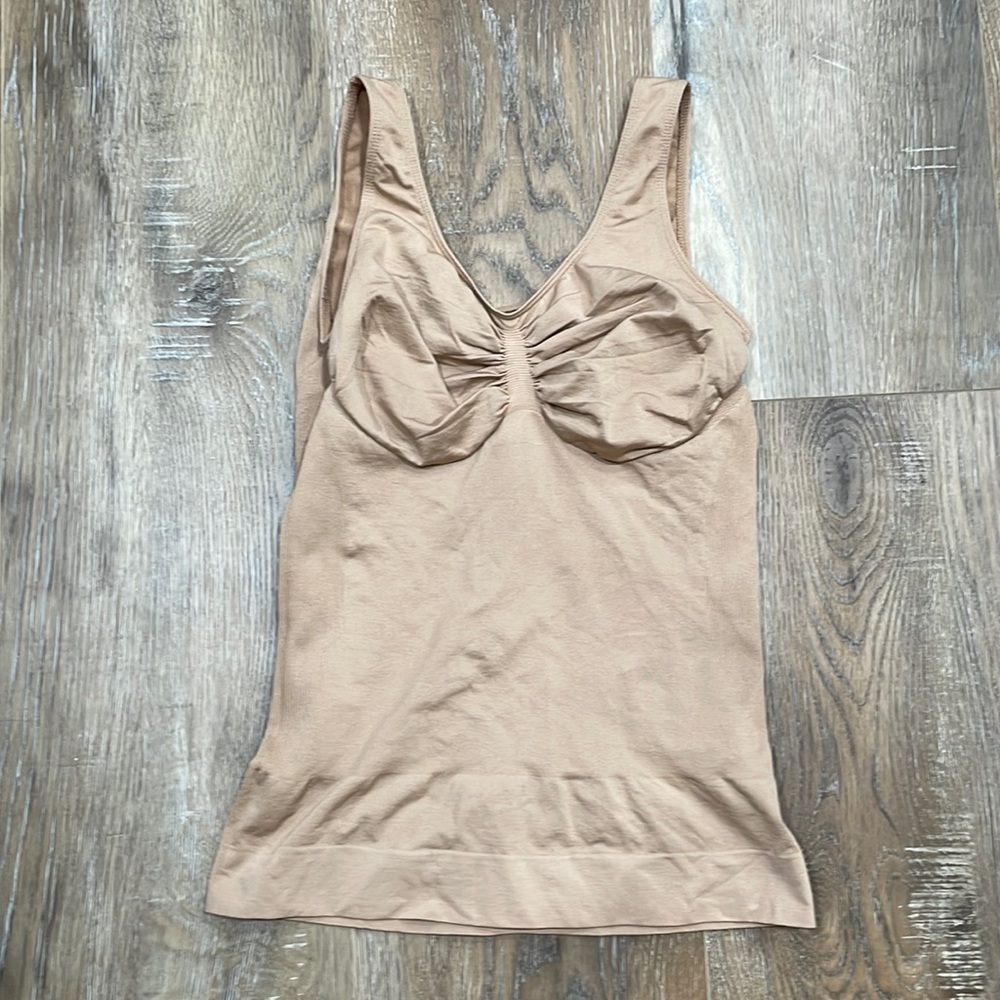 Shape by Cacique 18/20 Shapewear Tank Top Beige Seamless